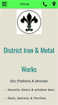 Mobile Screenshot of districtironandmetalworks.com