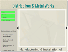 Tablet Screenshot of districtironandmetalworks.com